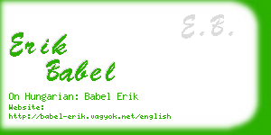 erik babel business card